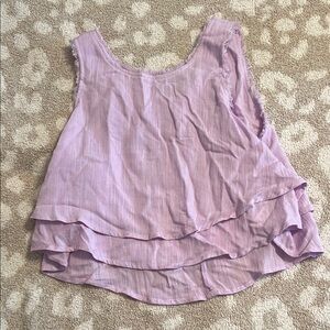 Lavender Sleeveless Layered Top